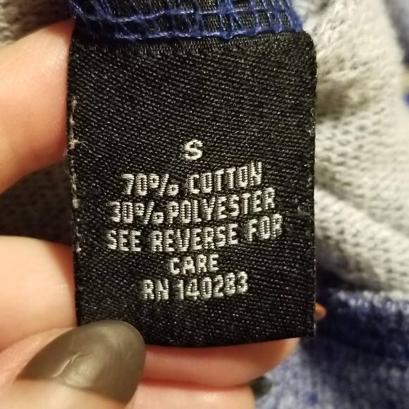 Beautiful Giant Full Zip Hoodie Size S Blue Heather Triangle Print Gorpcore Work - Picture 4 of 9